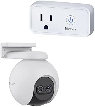 Безбедносна камера Ezviz Надворешно, 1080p тава/навалување/зум WiFi камера, 8 × мешан зум IP65 водоотпорен | C8PF паметен приклучок T30-B