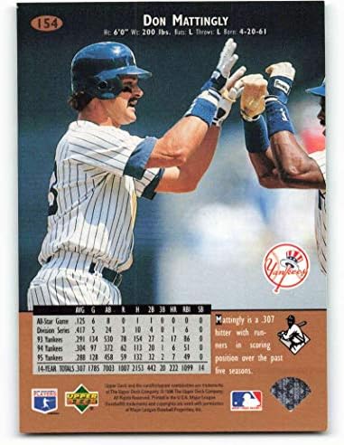 1996 Горна Палуба 154 Дон Матингли Нм-Мт Њујорк Јенкис Бејзбол