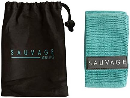 Sauvage Athletics не -лизгачки ткаенини за вежби за нозе и задник - вклучува кутија за носење - нане - една големина - плен бендови за жени - премиум