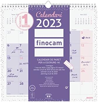 Финокам-Календар 2023 Ѕид Шик За Пишување јануари 2023 - декември 2023 шик Виолетова каталонски