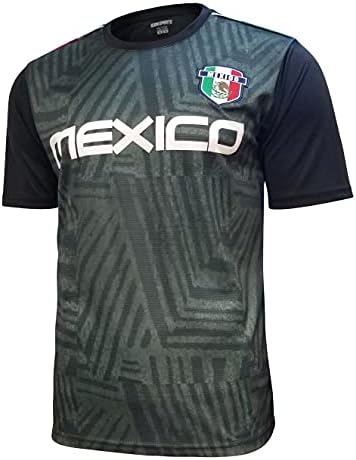 Икона Спорт Мексико Фудбалска маица-styleирси стил Краток ракав Атлетик земја Национална фудбалска репрезентација Графички