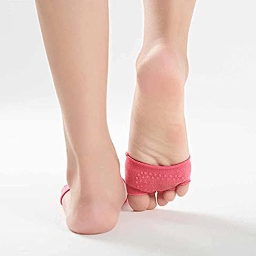Xjjzs 3 пара/лот 1 пар жени невидливи јога чорапи што не се лизгаат со пети што се мијат половина затегнати пета со пет прсти чорапи