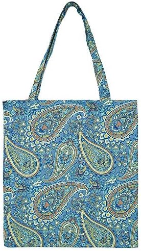Signare Tapestry за еднократна употреба на намирници Еко-пријателски шопинг торба за торба со Пајсли Дизајн