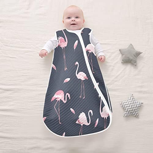 vvfelixl unisex розова фламинго торба за спиење за бебиња, бебе бебе што може да се носи, бебиња вреќа за спиење, костум за спиење за