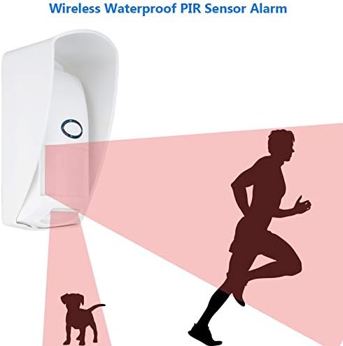 Vifemify 433MHz безжичен сензор за надворешно пир инфрацрвен детектор за движење на миленичиња за аларм за безбедност на алармот за