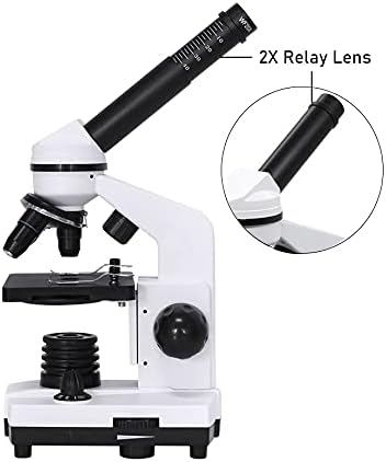 ZHYH Професионален биолошки микроскоп соединение LED монокуларен студентски микроскоп биолошки истражувања адаптер за паметни телефони 40x-1600x