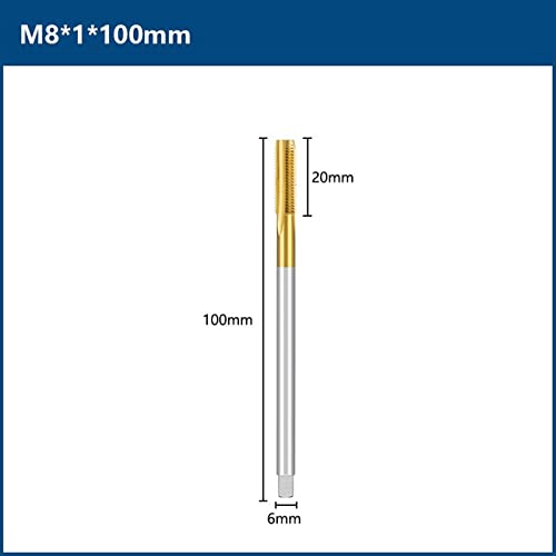 Завртка допрете вежба M2-M12 Thread Tap Straight Flute 90-150 Metritr Mother Plag Tap За метални алатки за навојување на завртки 1