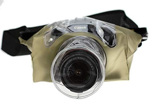 Navitech Yellow DSLR SLR водоотпорен куќиште за куќиште/торбичка за покривање, сува торба компатибилна со Canon EOS 200D