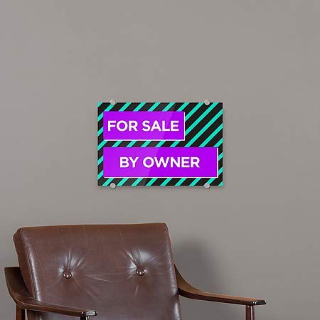 CGSignLab | „За продажба од сопственик -модерн блок“ Премиум акрилен знак | 18 x12