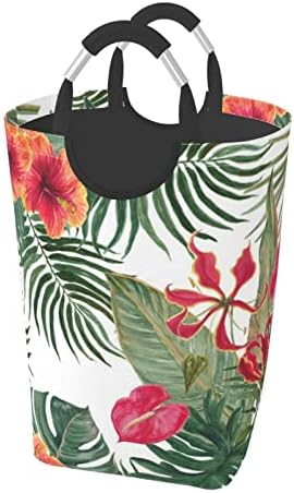 Летна Хавајска Квадратна Торба За Складирање Валкана Облека од 50 литри Преклоплива/Со Рачка За Носење/Погодна За Патување За