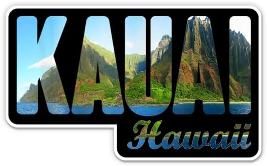Налепници на Хаваи Хаваи - 2 пакувања од 3 налепници - водоотпорен винил за автомобил, телефон, шише со вода, лаптоп - Декларации