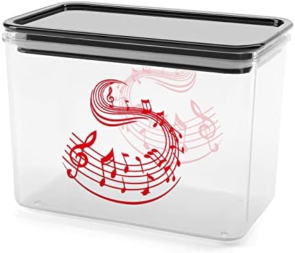 Музички Белешки Кутија За Складирање Пластични Канистри За Контејнери За Организатор На Храна Со Капак За Кујна