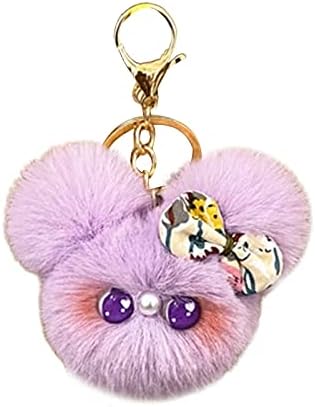 Yovslop цртан филм кадифен животински меки меки клучеви торбички приврзоци слатки за жени ранец чанта Декорација подарок девојче момче