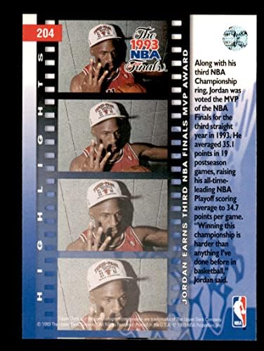 1993 Горна палуба 204 НБА финале нагласува Мајкл Jordanордан Чикаго Булс НМ/МТ Булс УНЦ
