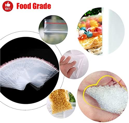 Nupart 100-500pcs Resealable ZIP заклучување пластични кеси само запечатете ја чиста поли торба за чување храна пакет торбички вакуум