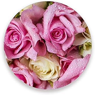 КАЗПЛ Подлоги За Пијалоци Керамички Камен Подлога За Подлога Поставете Розова Розова Цветна Плута Подлога За Заштита На Масата