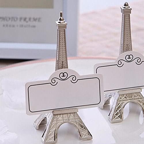 Јурасику 20 парчиња Ајфелова кула сребрена накит држач за свадбени банкети за декорација на домашна маса