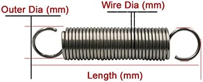 Амбајз метална затегнување на затегнување 1 парче од 65мн челична продолжение, голем дијаметар на Spwire 4,0мм надворешен дијаметар 43мм должина