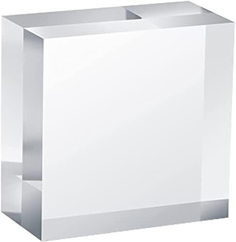 Ufritan 1 парче 2 x 2 x 1 инчен акрилен дисплеј блок, чист полиран акрилен квадратен дисплеј штанд на пиедестал, акрилна коцка,