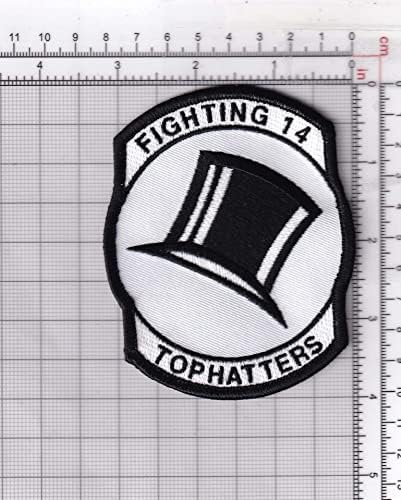 VF-14 / VFA-14 TOPHATTERS GITD PATCH-SEW ON, 4 “