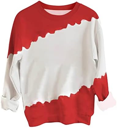 Џемпери за жени 2023 година со екипаж со долги ракави џемпери за маичка во боја на блузи врвови класични есенски туничен врвови кошула