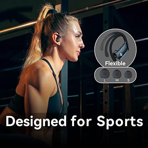 Безжични уши за Samsung Galaxy S8 активни слушалки за Bluetooth 48 часа играат спортски слушалки со LED дисплеј пупки со уво со