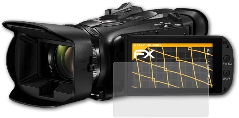 Заштитник на екранот Atfolix компатибилен со Canon Legria HF G70 Филм за заштита на екранот, анти-рефлективен и шок-апсорбирачки FX FX FAST