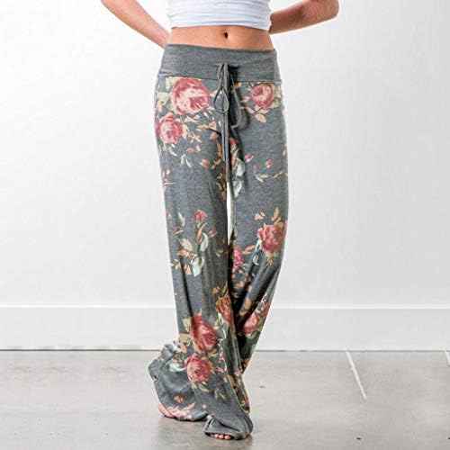 MGBD женски удобни панталони панталони цветни печатени влезови палацо широки нозе јога панталони пријатни удобни пижами дното