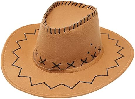 Возрасна обична цврста шиење лето западна мода каубојска сончева капа широко патување сонцето капа деца каубојски капи за мали деца