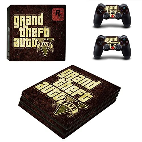 За PS4 Slim - Game Grand GTA Theft и Auto PS4 или PS5 налепница за кожа за PlayStation 4 или 5 конзола и контролори Декларална винил DUC -5681