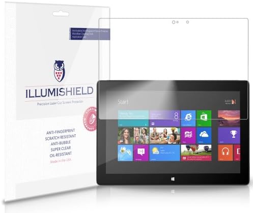 Заштитник на екранот Illumishield компатибилен со Microsoft Surface Windows 8 Pro Clear HD Shield Анти-меур и анти-прстински