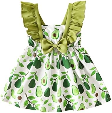 Амберетх дете бебе девојки лето фустанче лубеница печатена здолниште за руфли сантир цветни принцези сундеса