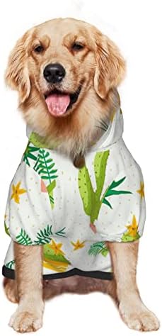 Голем кучиња худи ананас-киви-кактус-лимон облека за миленичиња џемпер со капа со мека мачка облека, голем палто