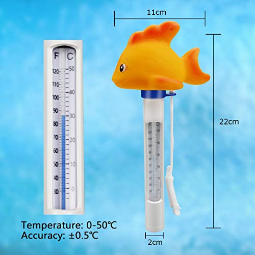Термометар на термометар за езерцето на лебдечки базен со жица, термометар за бања, бања, бањи, бањи