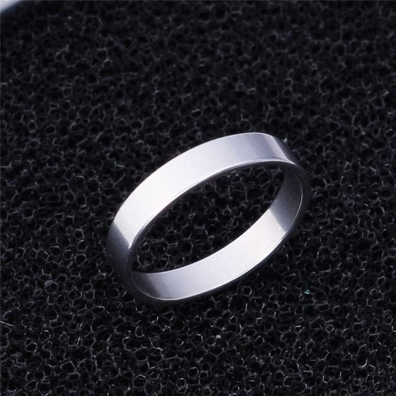 Колезо 316L 4мм ringsвони мал бенд прстен за мажи и жена модна сребрена опашка прстен-80295