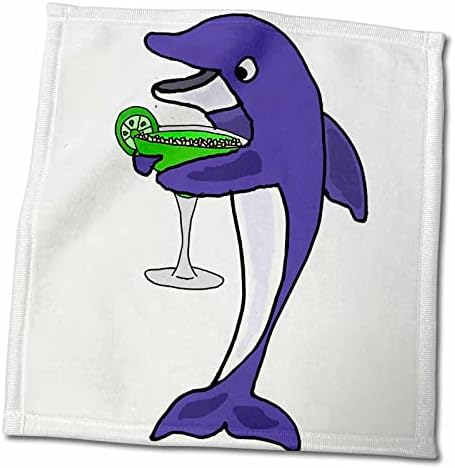 3drose сите насмевки уметност пиење - смешно слатко делфин пиење маргарита - крпи