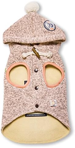 Допир на допир „Хипи Swag“ без ракави дизајнер на помпом мода за домашно милениче куче џемпер качулка јакна палто, мала, розова