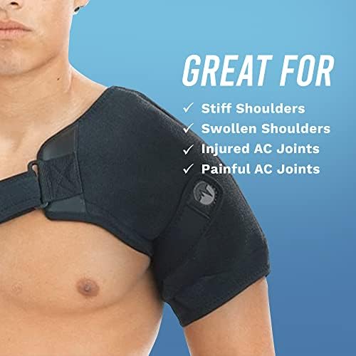 Пакет со ActiveWrap - Обвитката со мраз на рамената, плус задниот леден пакет, завиткан со топло и ладно пакувања - терапија со мраз на ишијас