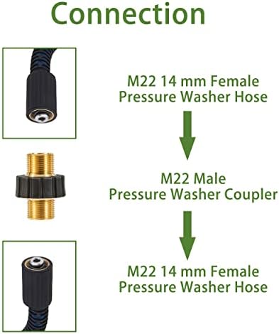 Сет за адаптер за миење садови фиксни, машко m22-14mm, вклопувајќи се на машка вртлива M22-14mm, комплет за црево за црево за миење садови