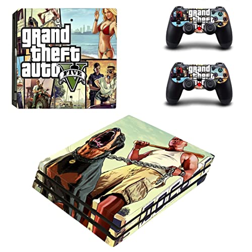 За PS4 Slim - Game Grand GTA Theft и Auto PS4 или PS5 налепница за кожа за PlayStation 4 или 5 конзола и контролори Декларална винил