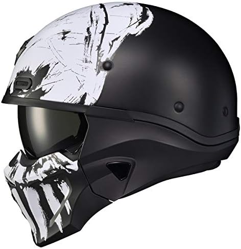 Scorpionexo covert x отворено лице полу -школка 3/4 моторцикл шлем Bluetooth подготвени џебови за звучници dot marauder