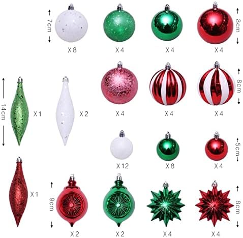 Божиќни топки Божиќни топки Божиќни топка украси празнични атмосфера фустан за декорација на топки во боја, шарени украси за новогодишна елка