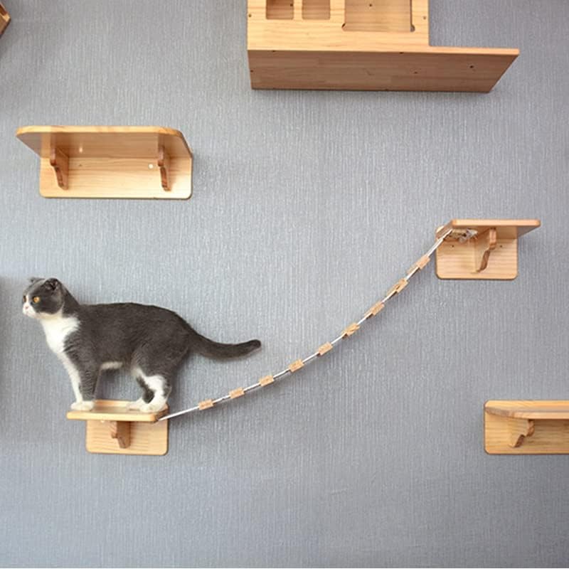 Mgwye Cat Toy Toy Cat Bridge Ladder Clamming Charme Cat Dree House Wood Kitten Platform Platform