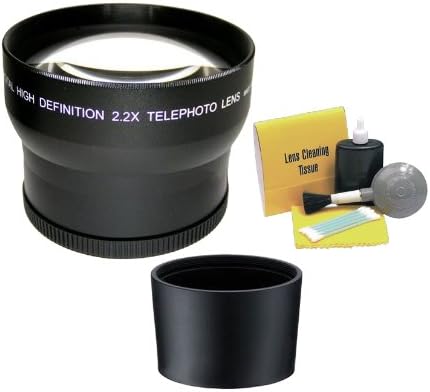 Olympus SP-550 UZ 2.2 Super Definition Super Teplefoto Lens + NWV Direct 5 парчиња комплет за чистење