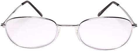 Рамка за сребрена правоаголник стар вистински гроздобер 80 -тите 90 -ти читач 2,50 очила за читање