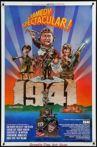 1941 година, оригинал постери за филм со театарско издание во 1979 година - Johnон Белуши, Ден Ајкројд Johnон Кенди и во режија на Стивен Спилберг