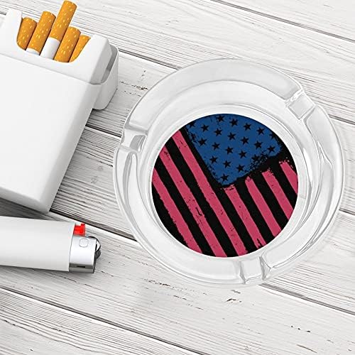 САД Американско знаме гроздобер цигари пушачи стаклени пепелници за пепел за таблета за домашни таблети