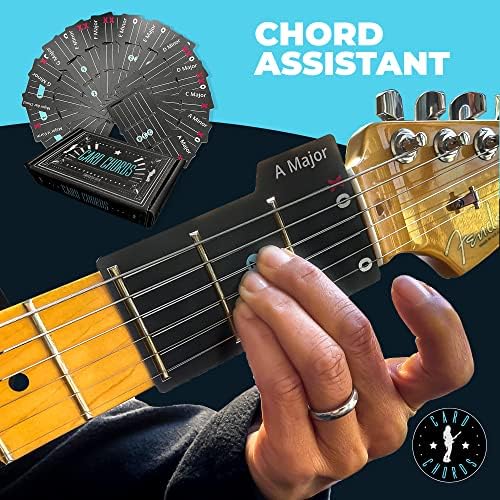 Дознајте гитара во минути акорди за картички гитара ви овозможуваат да ја свирите електричната гитара додека картичката е на