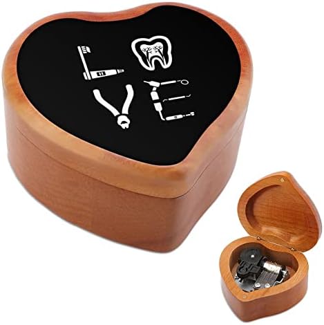 Стоматолошка хигиеничар часовници музички кутија гроздобер дрвена форма во облик на музички кутии играчки подароци украси
