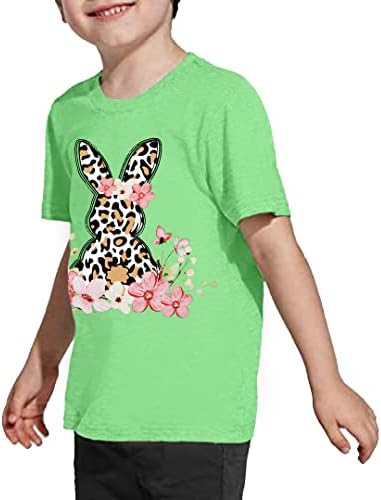 Мрзливи деца мали момчиња девојки Велигденски кошули деца бебе зајаче маица симпатична леопард буни кошула Велигденско дете графички графички